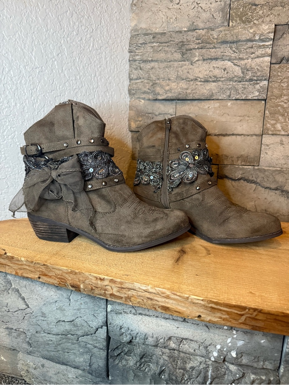Naughty Monkey Taupe Booties